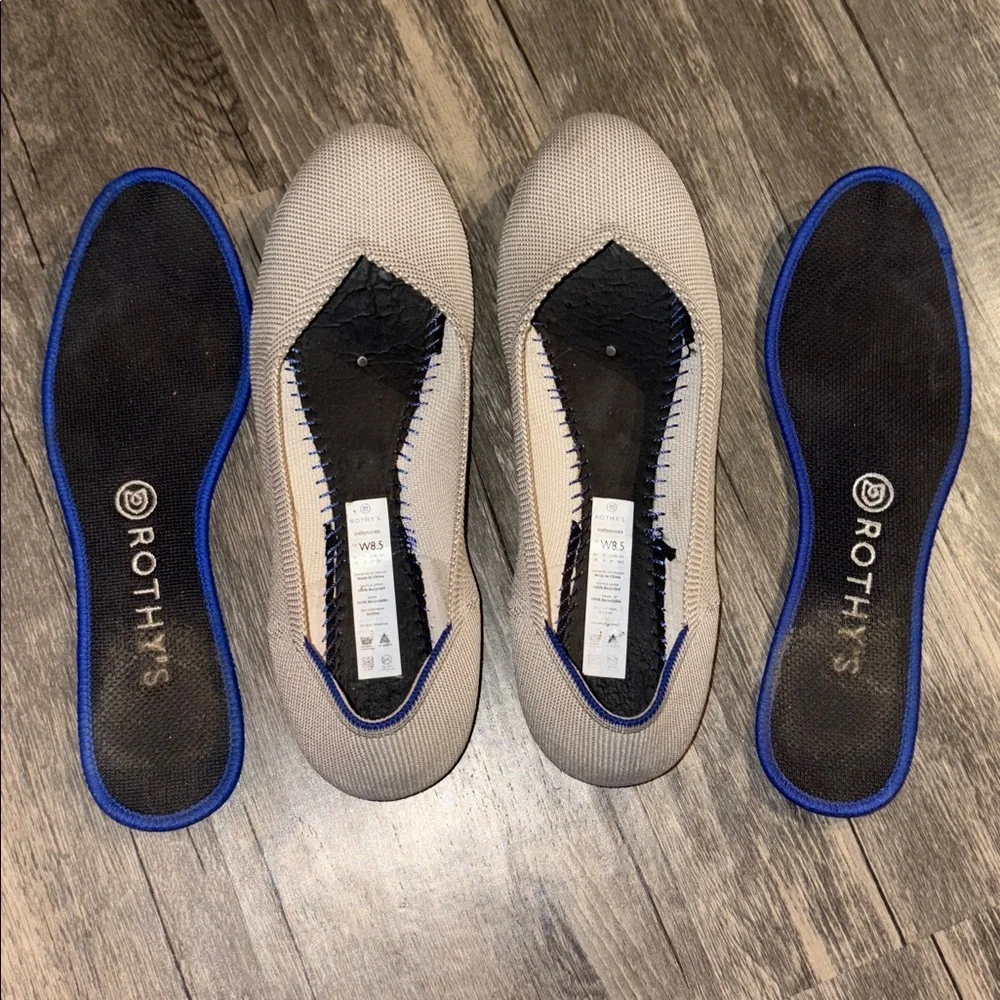 Rothy's Flax the flat round toe ballet flats size 8.5